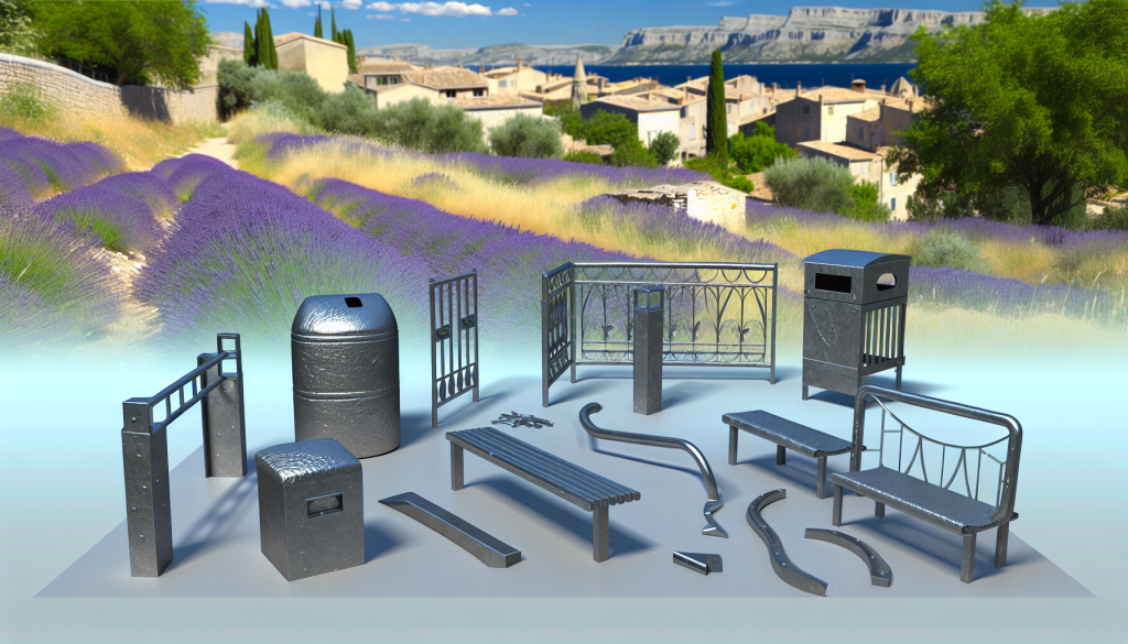 Découvrez comment intégrer le mobilier urbain en métal pour allier robustesse industrielle et charme provençal.