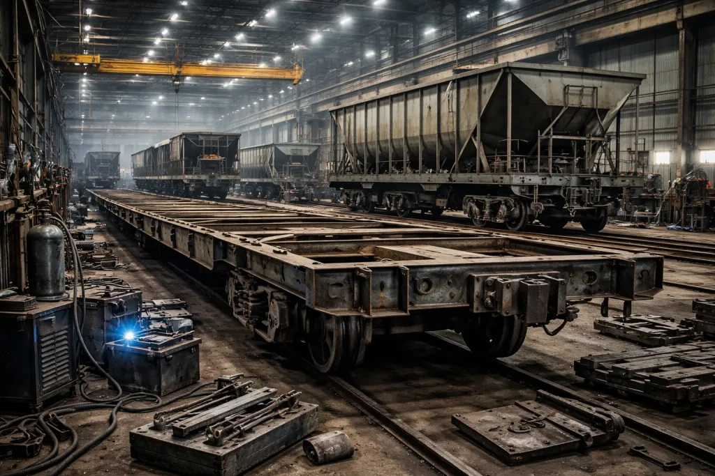 Découvrez l'expertise de SATT en PACA pour la rénovation des wagons plats et trémies.