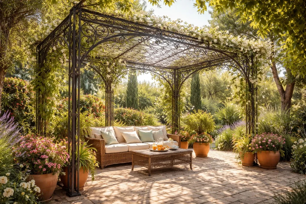 Découvrez nos tonnelles en fer forgé personnalisées pour un espace ombragé élégant et durable à Salon-de-Provence.