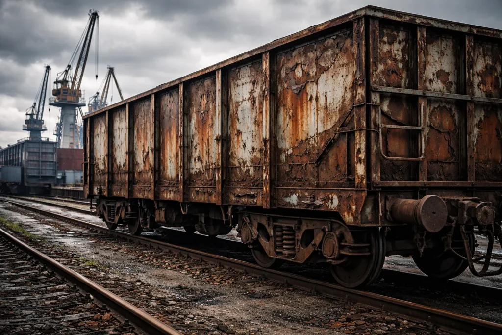 Détectez les signes de corrosion des wagons en zone industrialo-portuaire et sélectionnez le traitement adéquat à Fos-sur-Mer.