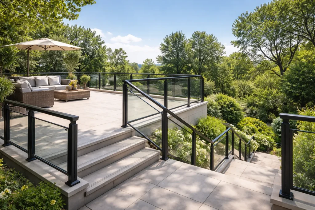 Normes de hauteur et d'espacement pour garde-corps de terrasse et escalier à Istres : tout ce qu'il faut savoir.